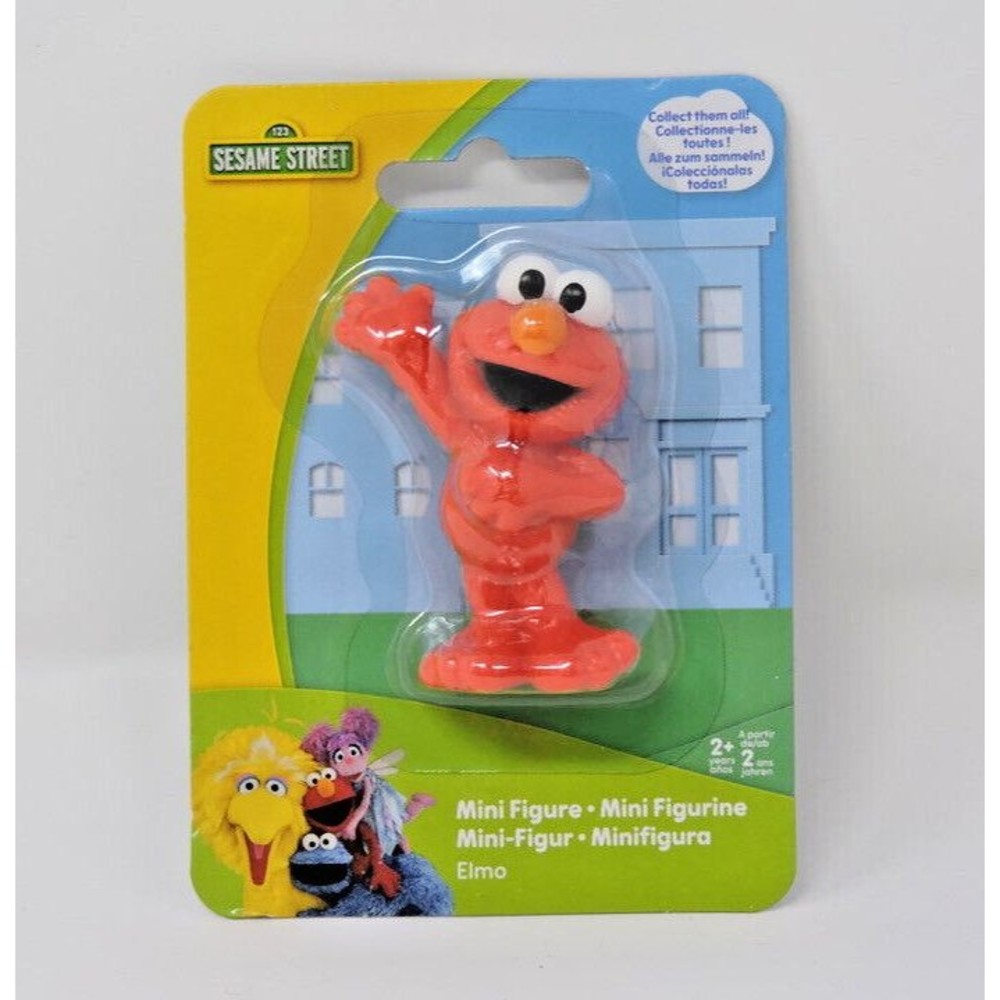 Sesame Street Elmo 2 inch Mini-Figurine Figure Cake Topper PVC Just Play NEW